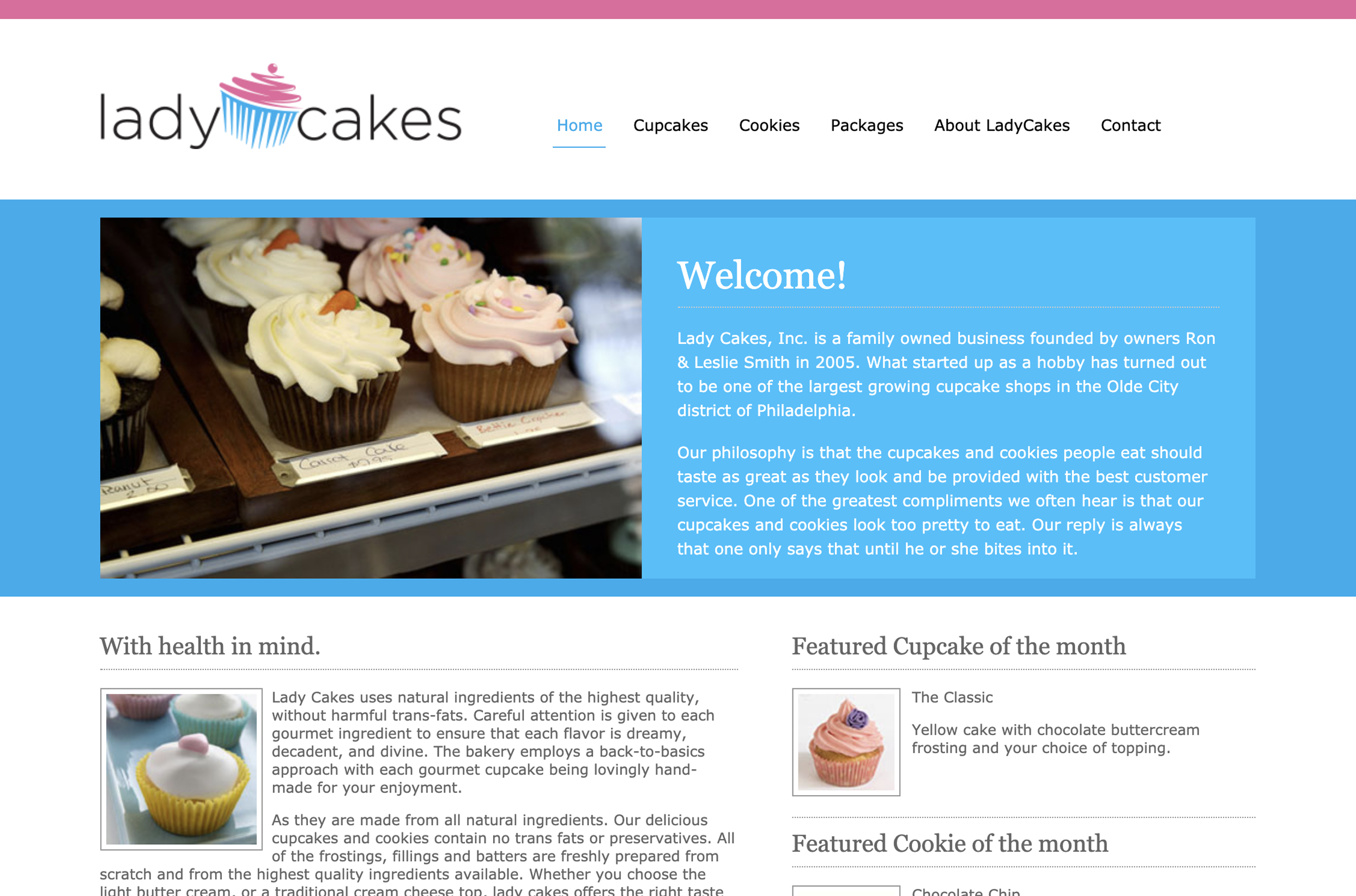 Lady Cakes Website Thumbnail