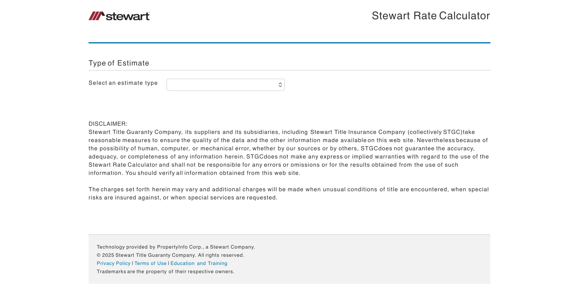 Previous Landing Page Screen